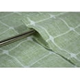 thumbnail image 4 of Aiking 2 Panels of Plaid Embroidered 16 inch Length Rod Pocket Window Valances (56 in by 16 in / each panel, Light Green), 4 of 5