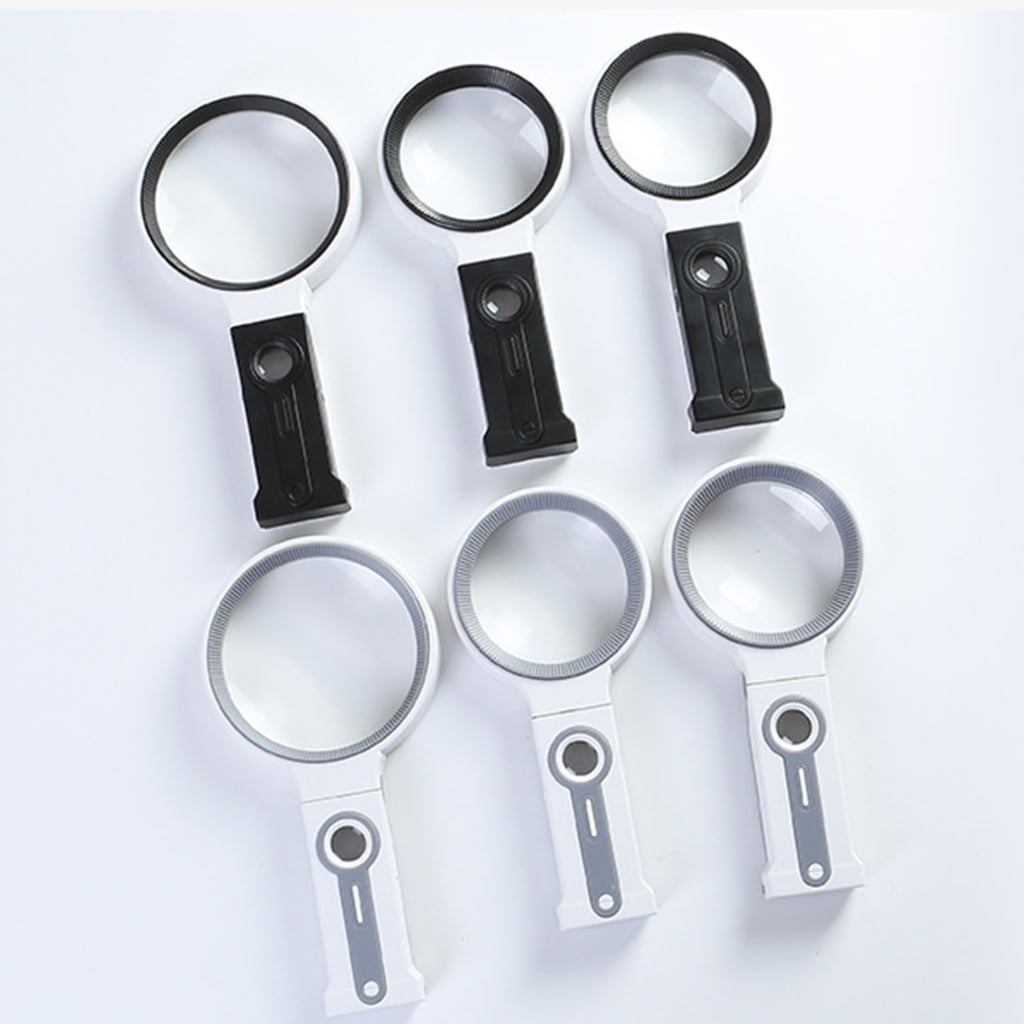 Geemin LED illuminates Magnifying Glass with Stand Lighted Foldable Reading Magnifier Senior Friendly LED Magnifying for senior