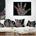 thumbnail image 4 of Designart Rainbow Hand with Multi Colors - Abstract Throw Pillow - 16x16, 4 of 5