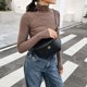 thumbnail image 4 of Nueva moda mujer cuero suave Vintage temperamento Casual bandolera bolso de hombro con cadena riñonera bolso de pecho negro marrón, 4 of 5