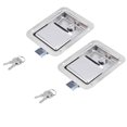 thumbnail image 1 of Hardware 2 Pack Stainless Steel Paddle Slam Latch With Lock & Key - Flush Single Point Handle For Door Trailer RV, 1 of 8