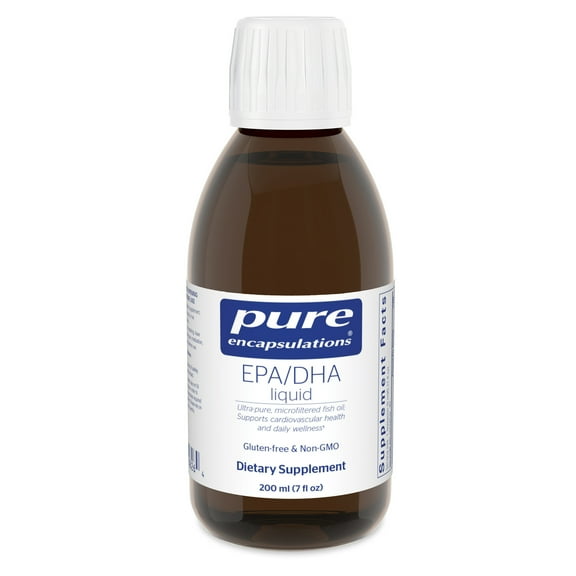 Pure Encapsulations EPA/DHA Liquid | Ultra-Pure, Molecularly Distilled Fish Oil Liquid | 7 fl. oz. | Lemon Flavor
