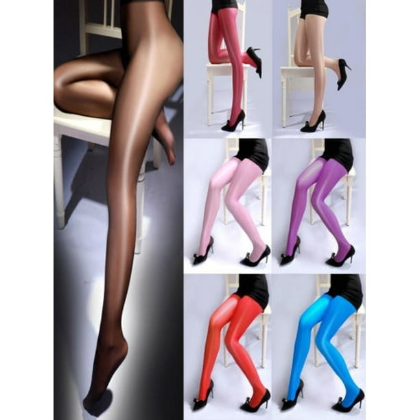 Sexy Women Fashion Sheer Oil Shiny Glossy Classic Pantyhose Tights Stockings  cetines mujer 