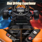 Mclaren Kids Go Kart, 24V Powered Ride on Car Toy with Bluetooth, 400W Powerful Motor, Safety Belt, LED Lights, 3 Levels Adjust Seat, Electric Go Cart, Rear Wheel Drift Racer Car for 6 yrs Boys Girls