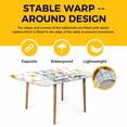 thumbnail image 4 of Easter Bunny Table Cloths for 3 Foot Rectangle Tables, Spring Watercolor Polka Dot Flower Plaid Patio Waterproof Elastic Fitted Tablecloths, Washable Rectangular Table Cover for Camping, 4 of 8