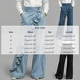 thumbnail image 4 of JUSLIO Jeans for Women,Full Length Casual Denim Trousers Solid Lace Trim Jeans, 4 of 6