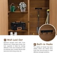 thumbnail image 5 of HestiNysus Outdoor Storage Shed with Lockable Door, Wooden Tool Storage Shed w/Detachable Shelves & Pitch Roof,Yellow Brown, 5 of 7