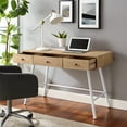 thumbnail image 3 of Linon Kessinger 44" Writing Desk with 3 Drawers, Natural and White, 3 of 11