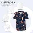 thumbnail image 4 of Daiia Autumn Leaves With Blue Mens Baseball Jersey Button Down Shirts Short Sleeve Sports Uniforms-3X-Large, 4 of 9