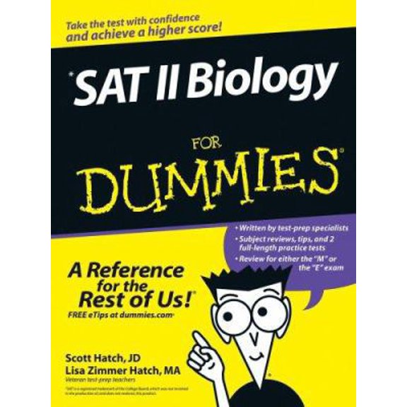 Pre-Owned SAT II Biology For Dummies (Paperback) 0764578421 9780764578427