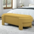 thumbnail image 5 of CoSoTower Linen Fabric Upholstered Bench with Large Storage Space for The Living Room, Entryway and Bedroom,Yellow( 51.5''X20.5''X17'' ), 5 of 9