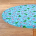 thumbnail image 2 of Festive Flamingos Elasticized Table Cover, 45" - 56" dia. Round, 2 of 5
