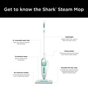 Shark Steam Mop, Corded, Chemical-Free Sanitization, XL Removable Water Tank, Lightweight & Compact, S1000WM