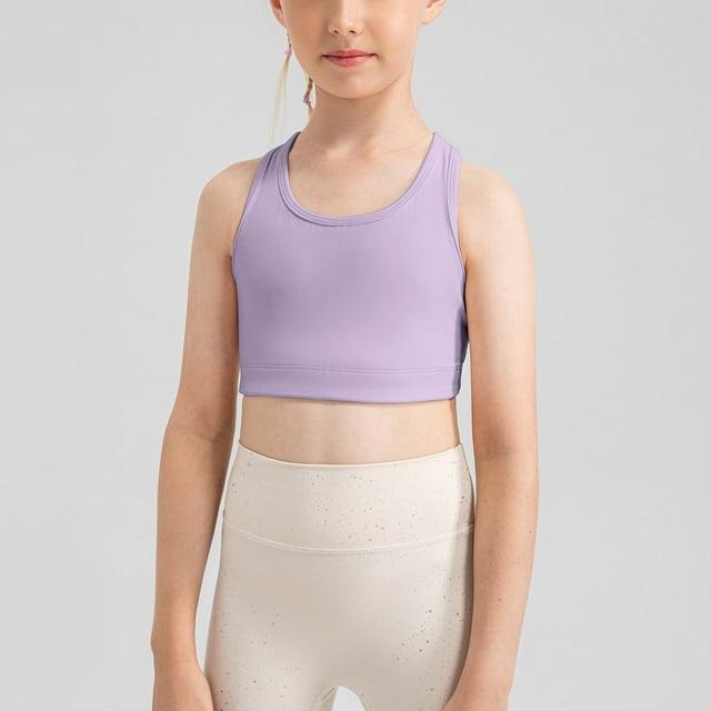 Soki Toddler Kids Boys Girls Quick Drying Racerback Tank Top Sleeveless Bottom Yoga Camisole