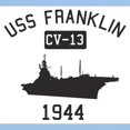 thumbnail image 3 of CafePress - USS Franklin 1 T Shirt - Men's Classic Graphic T-Shirt, 3 of 4
