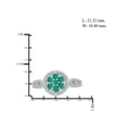 thumbnail image 3 of JewelersClub Emerald Ring Birthstone Jewelry – 0.50 Carat Emerald Sterling Silver Ring Jewelry with White Diamond Accent – Gemstone Rings with Hypoallergenic Sterling Silver Band, 3 of 4