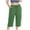 Green, variant on Womens Elastic High Waisted Capris Pants Plus Size Gym Running Workout Athletic Capri Pants with Pockets