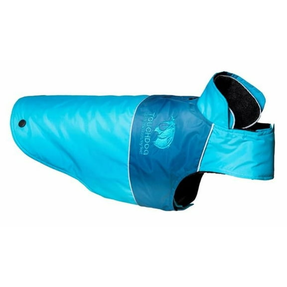 Touchdog Lightening-Shield Waterproof 2-in-1 Convertible Dog Jacket with Blackshark technology, Blue - Extra Small