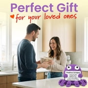 Positive Octopus - Emotional Support Crochet Dolls, Positive Crochet Animals, Emotional Support Plush Gift, Stuffed Animal for Anxiety & Stress Relief