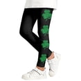 thumbnail image 2 of Girls St Patricks Day Printed Leggings Casual Fashion Yoga Pants For Play Party Comfortable Stretch Athletic Bottoms, 2 of 6