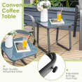 thumbnail image 6 of Resenkos 3 Pieces Patio Bistro Furniture Set, Small Patio Conversation Furniture Set with Adjustable Backrest-Gray, 6 of 7