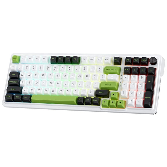 Redragon K686 PRO 98 Keys Wireless Gasket RGB Gaming Keyboard, 3-Mode PBT Mechanical Keyboard w/Hot-Swap Socket, Dedicated Knob Control & 5-Layer Noise Dampening, Custom Linear Switch