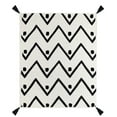 thumbnail image 6 of LR Home and Evette Rios Cream and Black Chevron Stripe Cotton Throw Blanket, 50" x 60", 6 of 12