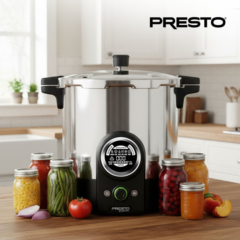 Presto 23 Qt Digital Pressure & Water Boiling Canner with LED