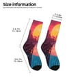 thumbnail image 2 of Rocae Neon Sunset Cyberpunk Cityscape for Girls Boys Crew Socks,Children's Socks, Kids Socks, Toddler Socks: Daily Wear with Kids School Uniform, 2 of 5