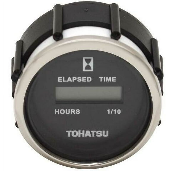 Faria Boat Hour Meter Gauge KT0146 | Tohatsu Digital 2 Inch Black