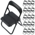thumbnail image 3 of 20pcs Mini Black Plastic Folding Chairs for Dollhouse Decor Small Furniture Accessories Set, 3 of 6