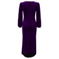 thumbnail image 5 of Sngxgn Women's Long Sleeve Ruched Bodycon Dress Square Neck Party Midi Dresses(Pink,L), 5 of 6
