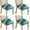 Teal Gold Marble-2, variant on Teal Gold Marble Seat Covers for Dining Room Chairs Set Of 4,Stretch Printed Washable Chair Seat Cover with Elastic Ties and Button,Removable Waterproof Couch Cushion Covers