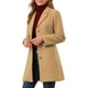 thumbnail image 5 of Abrigo largo de invierno para mujer Inspire Chic, de un solo botón, talla M, color caqui, 5 of 7