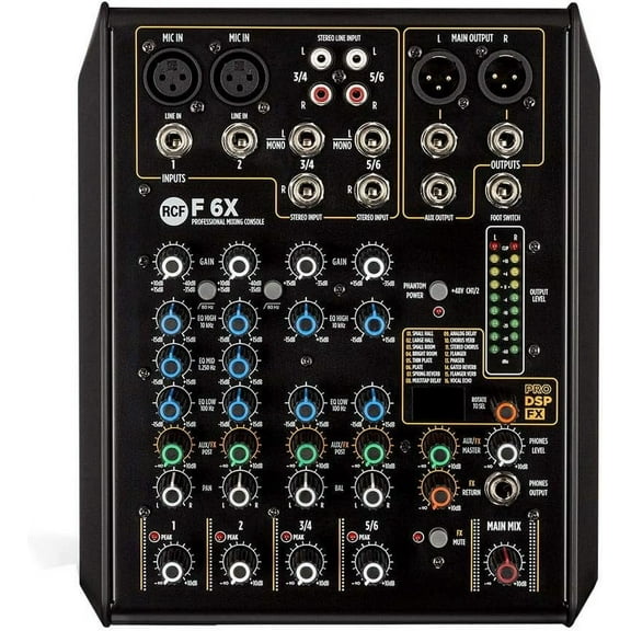 RCF F 6X 6-Channel Analog Mixing Console with Multi-FX