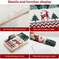 thumbnail image 2 of Christmas Placemats, 12x18inch Christmas Placemats Set of 4, Christmas Linen Table Mats Washable, Winter Xmas Holiday Plate Mats for Lndoor Kitchen and Dining Table (Pixel), 2 of 6