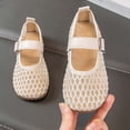 thumbnail image 6 of WEIGFI Infant Todder Girls Sandals Closed Toe Breathable Mesh Ballet Soft Sole Casual Lightweight Adjustable Strap Funny Holiday Shoes,Beige,7-8 Years, 6 of 8