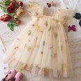 thumbnail image 3 of Robe Tutu pour Bébé Fille Princesse Sans Manches Papillon Tulle Robe d'Été pour Fête d'Anniversaire, 3 of 7