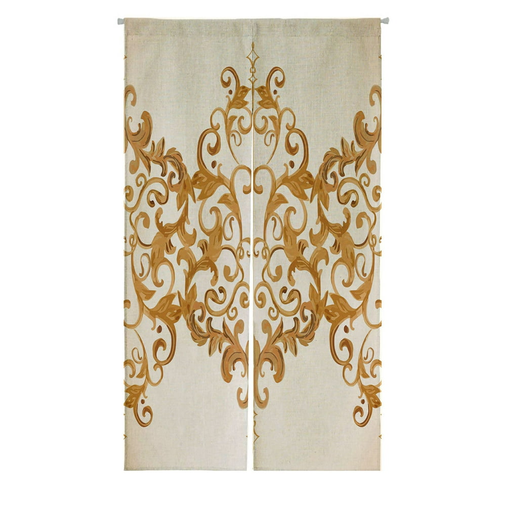 ABPHQTO Luxury Texture Fabrics Baroque Damask Floral Japanese Noren