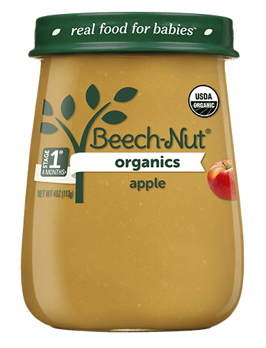 Beech-Nut Organics Stage 1, Apple Baby Food, 4 oz Jar