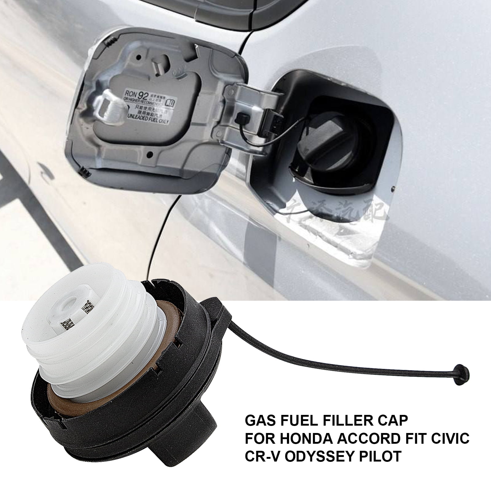 YOMTOVM Gas Can Fuel Cap 17670-T3W-A01 Compatible with Honda Accord Civic  CR-V Odyssey Pilot 07-20 