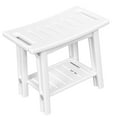 thumbnail image 4 of TISHITA Shower Bench Stool Entrances Bath Chair for Elderly Shaving Legs Living Room White, 4 of 8