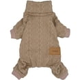 thumbnail image 3 of Fitwarm Dog Sweaters Turtleneck Knitted Puppy Coat Dog Outfits Knitwear Pet Coats Cat Clothes Brown XL, 3 of 7