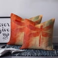 thumbnail image 3 of Dragonfly Orange Throw Pillow Covers, Soft Pillowcases with Invisible Zipper, Abstract Modern Graffiti Painting Art Decorative Square Pillow Cushion Covers for Living Room Couch Sofa Bed 16x16 Inches, 3 of 8