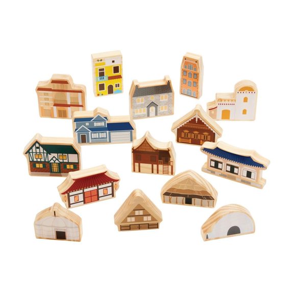 Set de juego de madera multicultural de 15 piezas Kaplan Early Learning