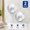 White, variant on Suction Cup Hooks for Shower - No Drilling Needed Bathroom Hooks for Towels, Robes, Loofah - Mountable on Tile, Glass, Mirrors, Smooth Surfaces - Removable, 4pcs Chrome Finish