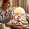 thumbnail image 5 of Christmas Snowman Night Light, LED Warm Light Eye-Friendly Desk Lamp, Bedroom Bedside Decorative Lamp, Cute Holiday Gift Ornament with Touch Control, 5 of 7