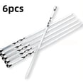 thumbnail image 1 of HLONK 6 Brochettes; Brochettes de barbecue en Acier Inoxydable; Brochettes de barbecue en Métal Multifonctionnelles; Brochettes de barbecue en Acier Inoxydable; Brochettes de barbecue pour Cuisson Extérieure; Articles de barbecue, 1 of 6