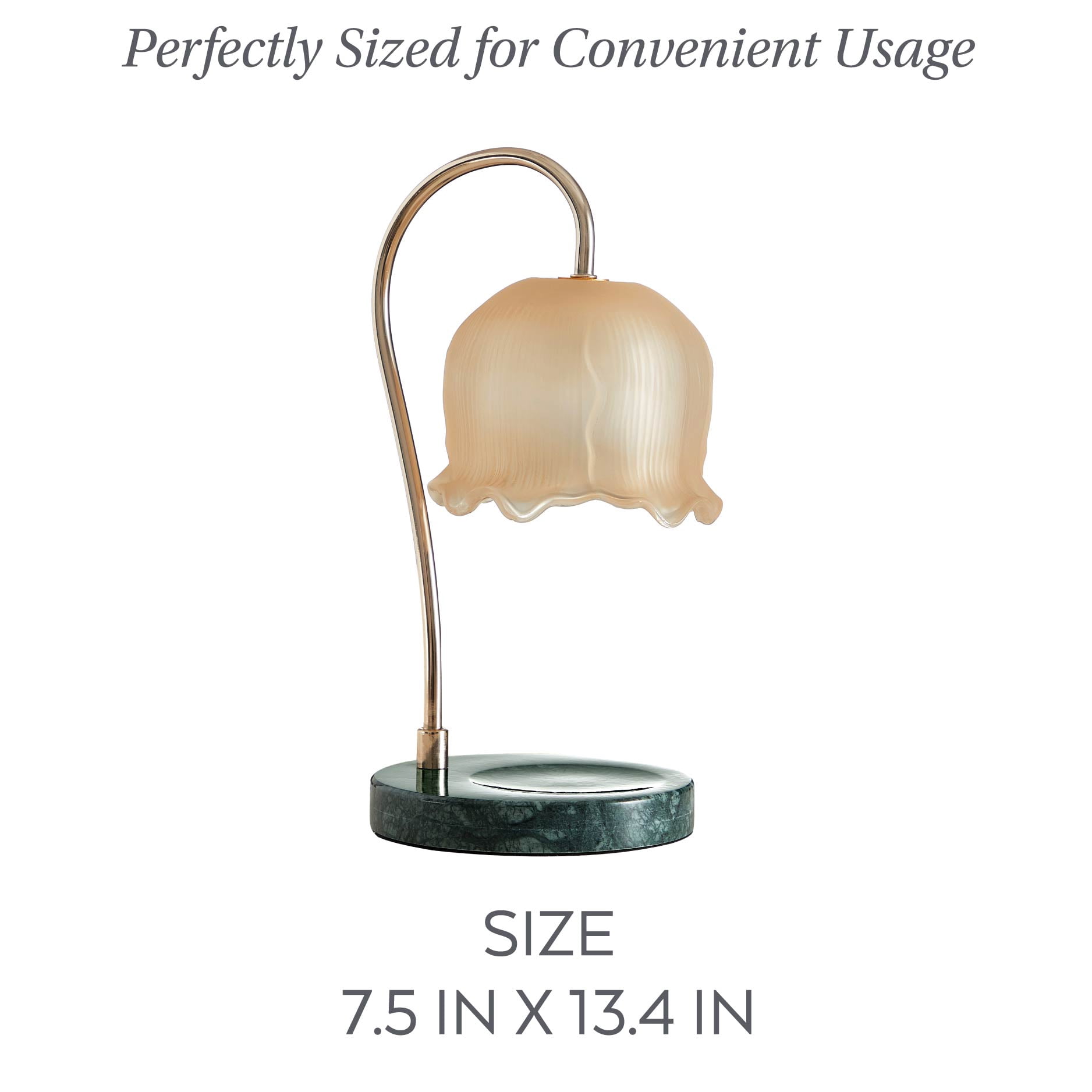 Stylehouse Green Marble Candle Warmer Lamp