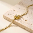 thumbnail image 4 of VNOX Gold Stainless Steel Rose Tennis Bracelet with Crystal Accents, Anniversary Gift for Women, 4 of 7